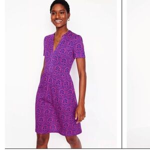 NWT Boden size 6P Naomi print short sleeve dress